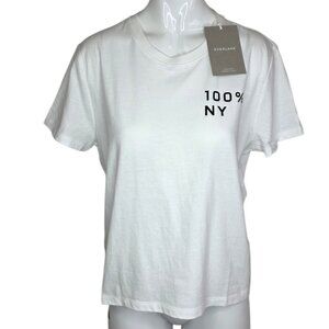 Everlane The 100% New York Cotton Box Cut Tee, White, Cotton, Size Medium, NWT